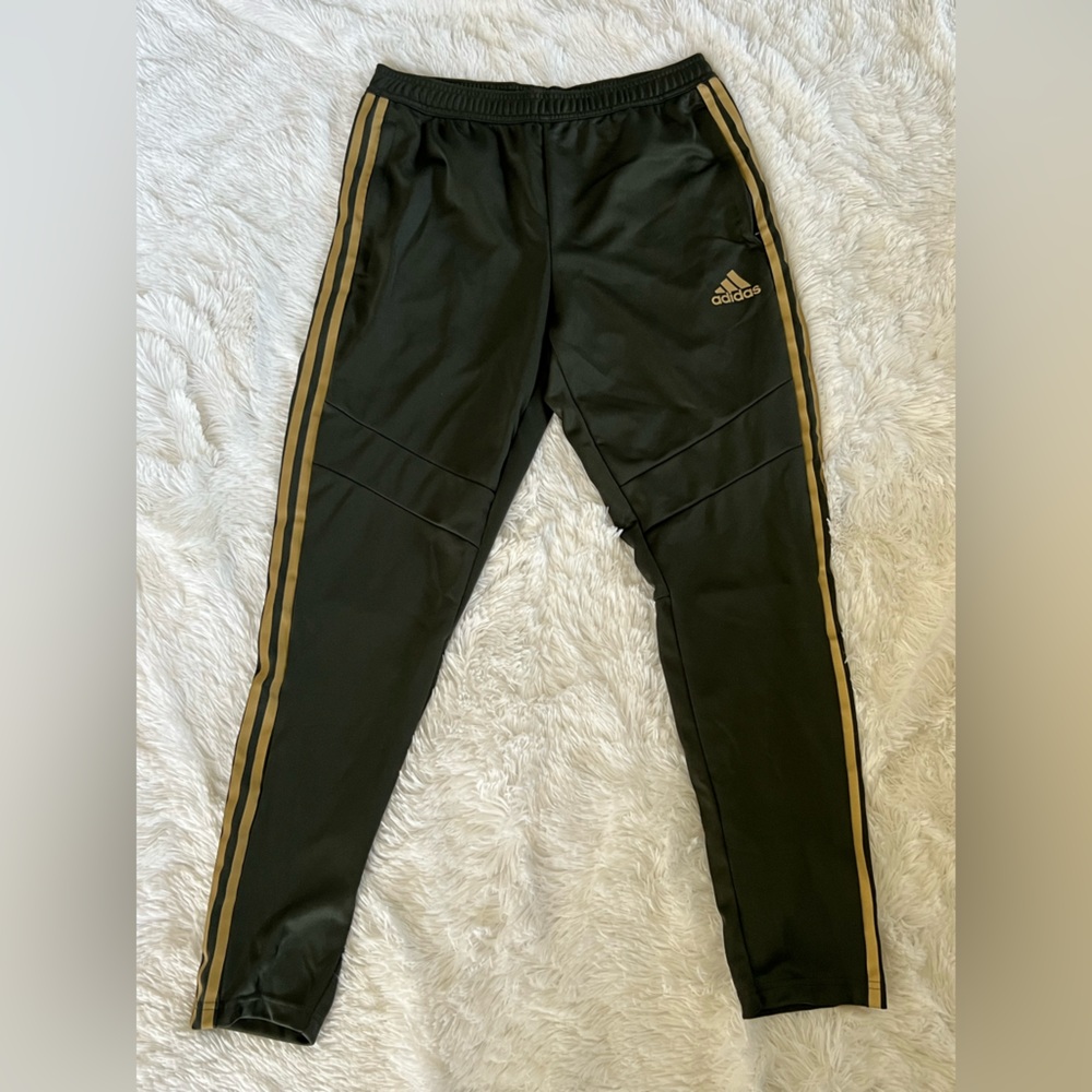 Men’s Adidas Tiro 19 Olive Green Slim Fit Training Pants Size Medium